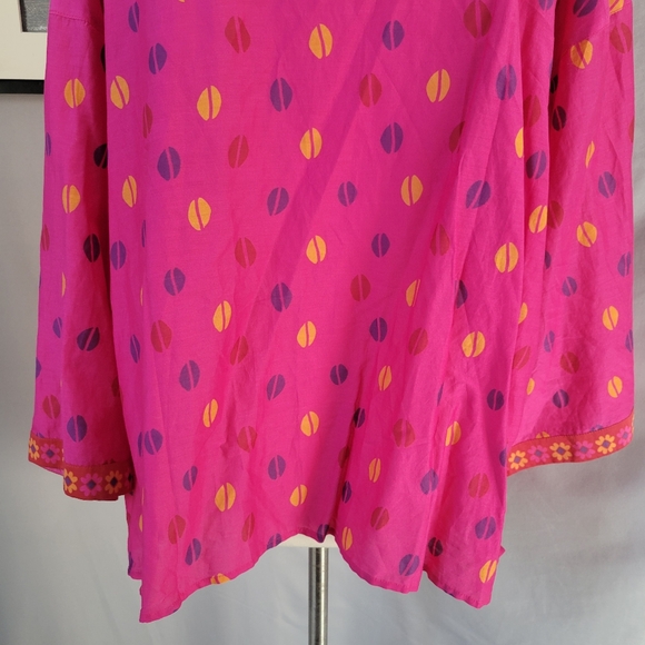 Gudrun Sjoden Dorotea Cotton/Silk Button Front Print Jacket XL - Picture 9 of 14